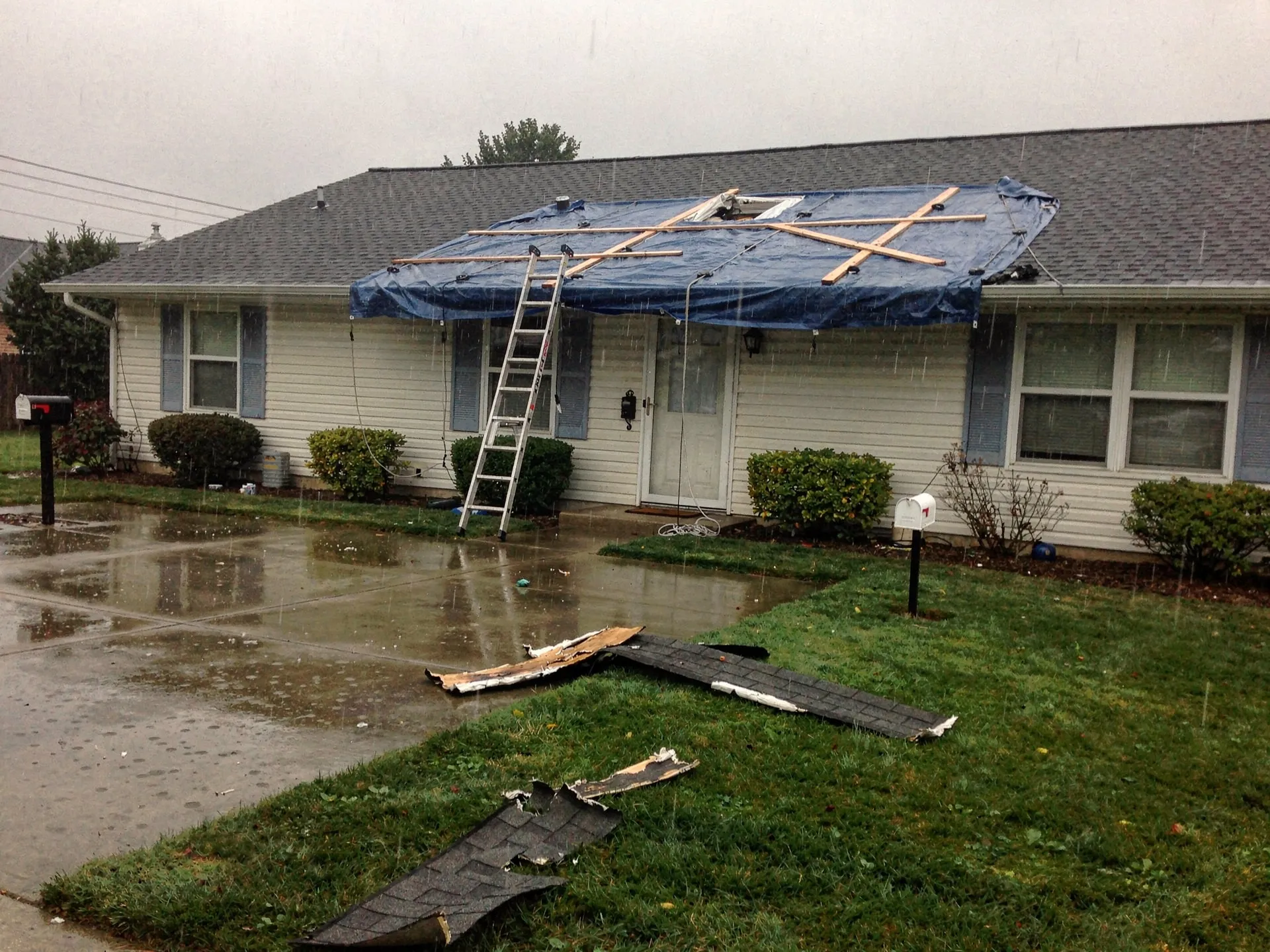 Roofing job site